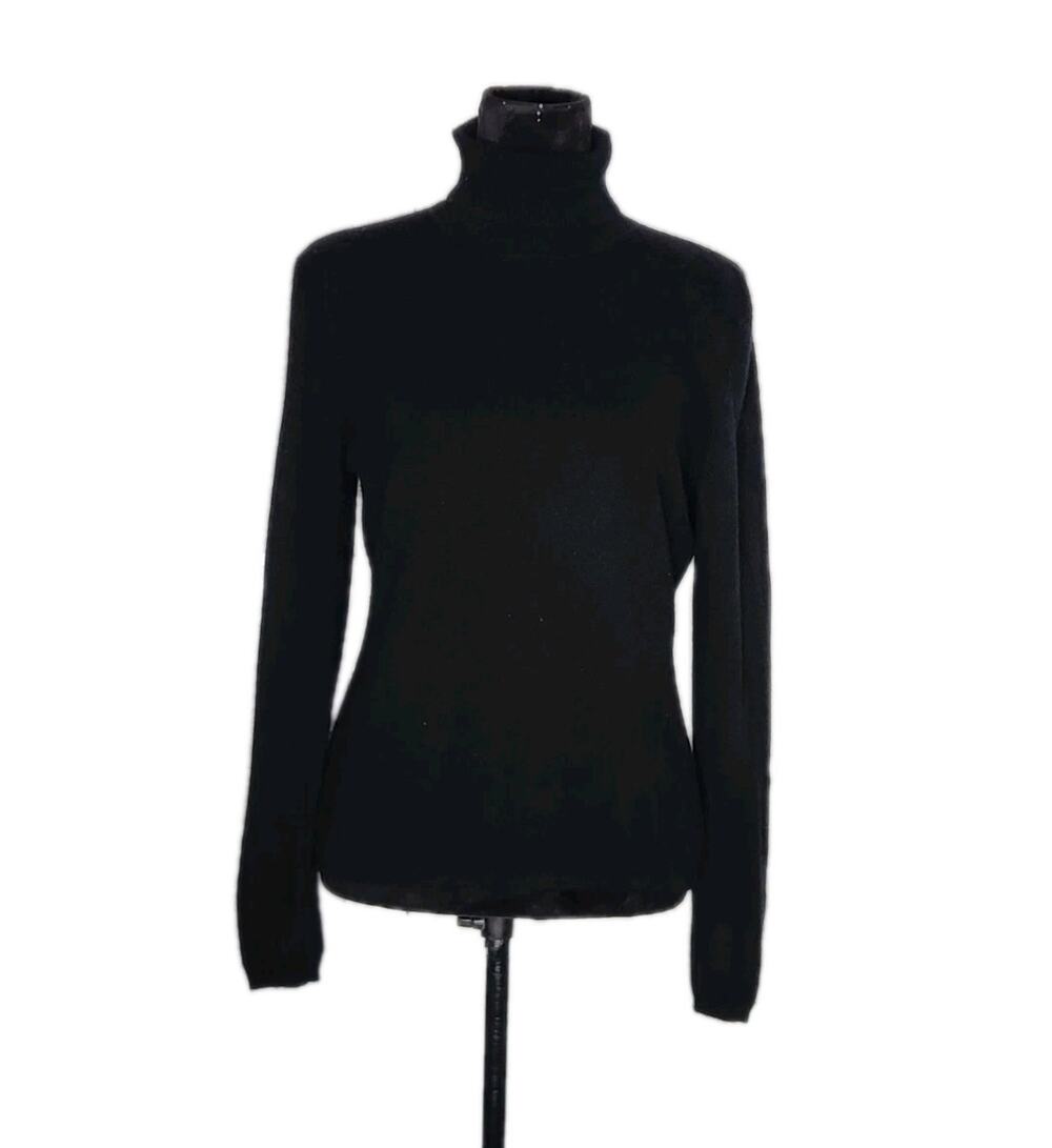Collection Fifty Nine Black Cashmere Turtleneck Sweater Petite L Bloomingdale’s